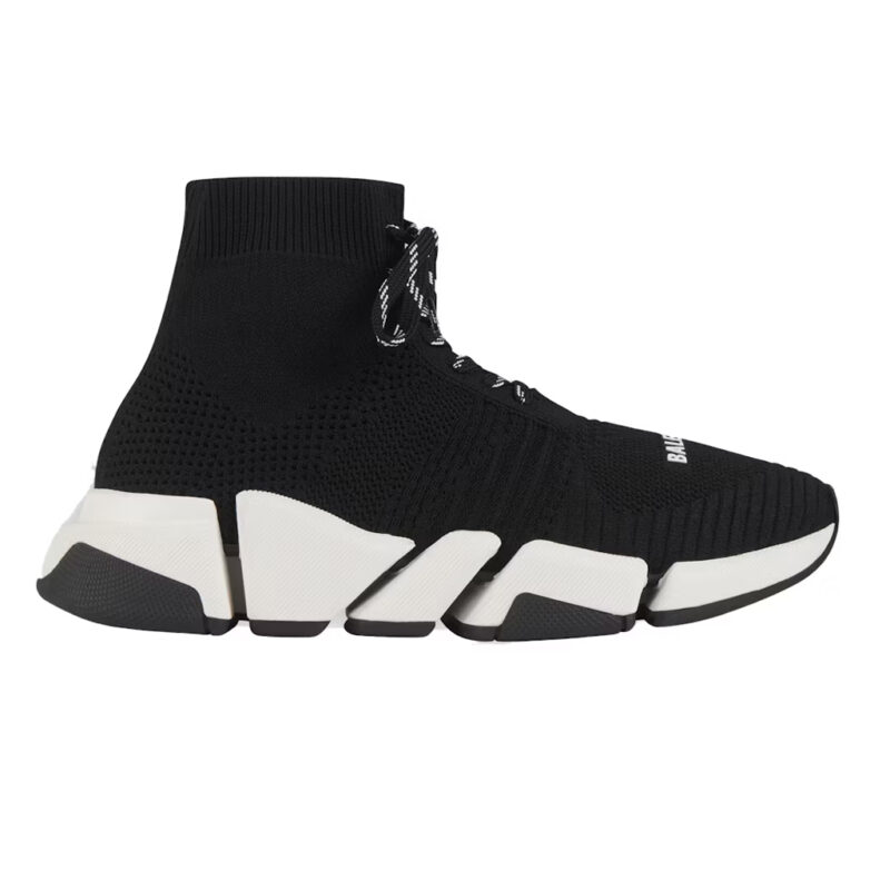 Giày Balenciaga Man Black And White Speed 2.0 Best Quality