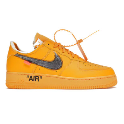 Nike Air Force 1 x Off White University Gold Metallic Silver