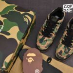 Giày A Bathing Ape Bape Sta Low ABC Camo 20th Anniversary Green Best Quality