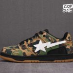 Giày A Bathing Ape Bape Sta Low ABC Camo 20th Anniversary Green Best Quality