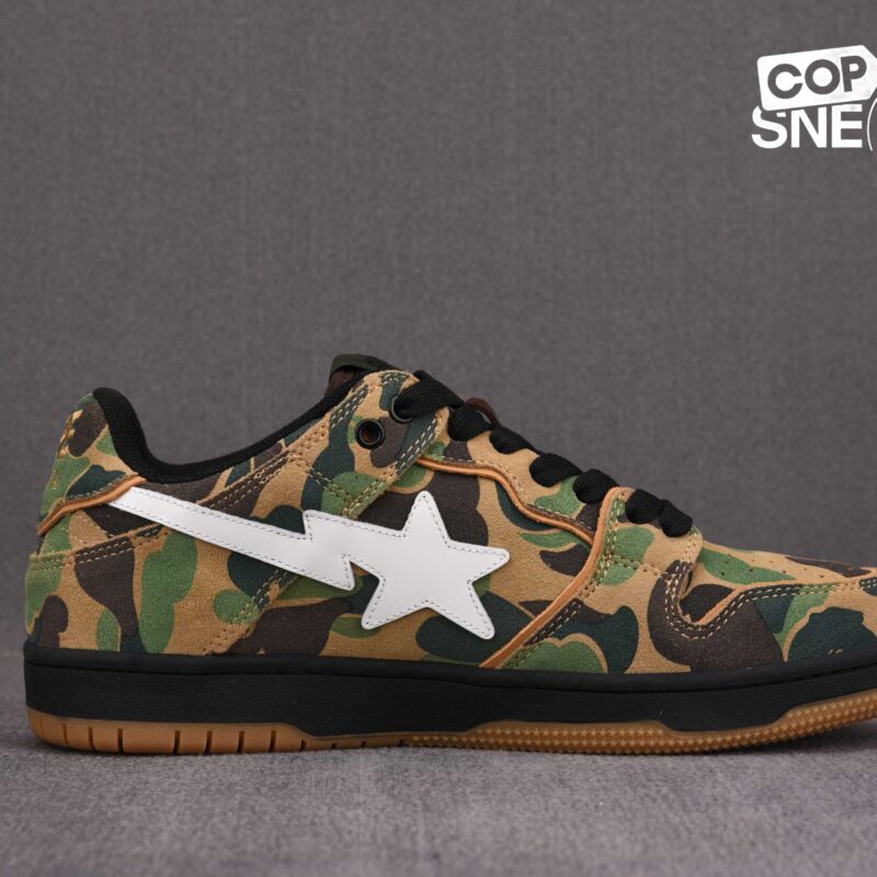 Giày A Bathing Ape Bape Sta Low ABC Camo 20th Anniversary Green Best Quality