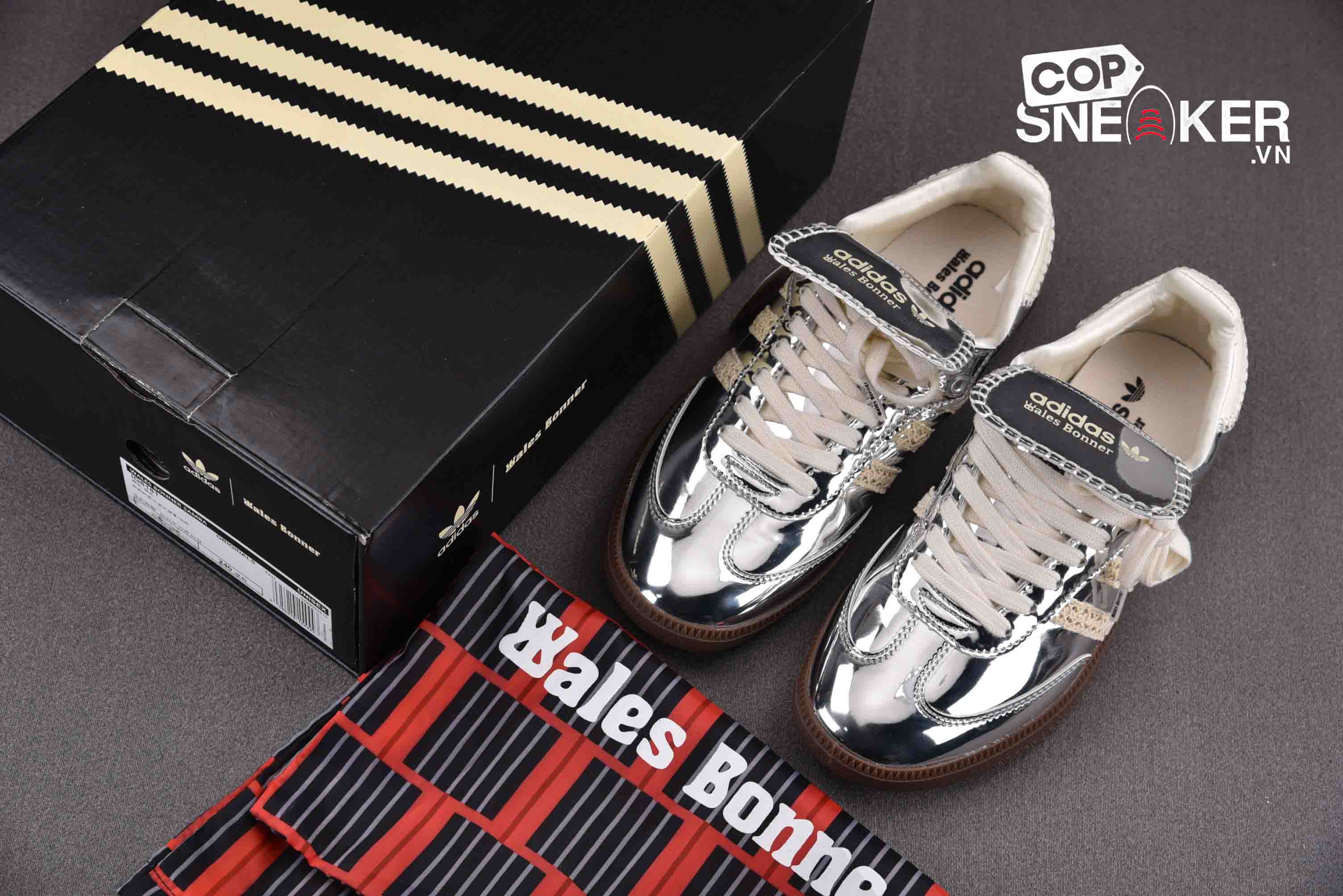 Giày Adidas Samba ‘Wales Bonner Silver’ Best Quality