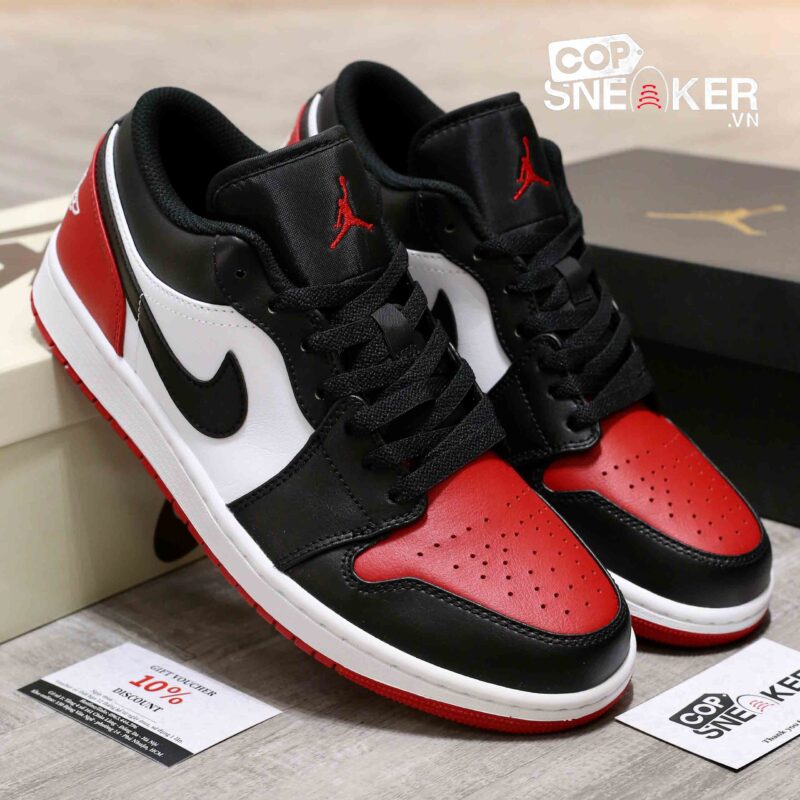 Giày Air Jordan 1 Low Bred Toe Best Quality