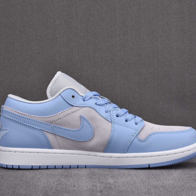 Giày Air Jordan 1 Low Football Gray Aluminum Best Quality