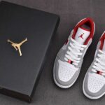 Giày Air Jordan 1 Low Light Smoke Grey Gym Red Best Quality