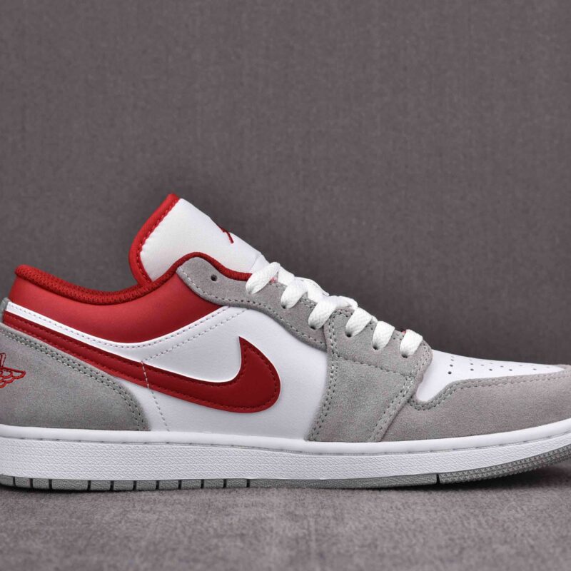 Giày Air Jordan 1 Low Light Smoke Grey Gym Red Best Quality