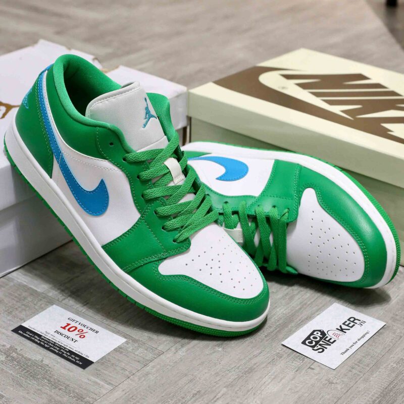 Giày Air Jordan 1 Low Lucky Green Aquatone Best Quality