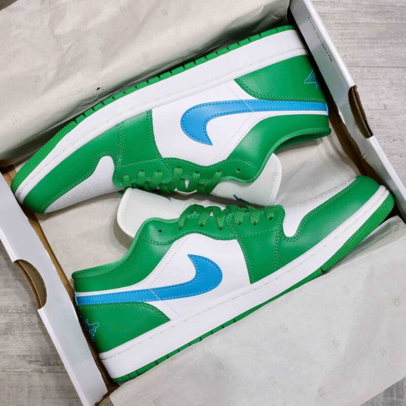 Giày Air Jordan 1 Low Lucky Green Aquatone Best Quality