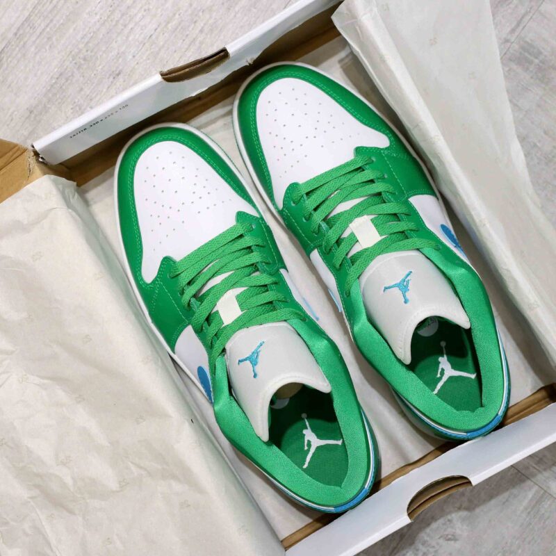 Giày Air Jordan 1 Low Lucky Green Aquatone Best Quality