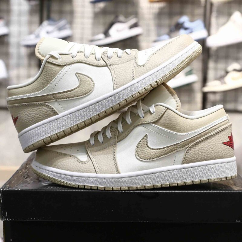 Giày Air Jordan 1 Low SE Heavy Tan Leather Best Quality