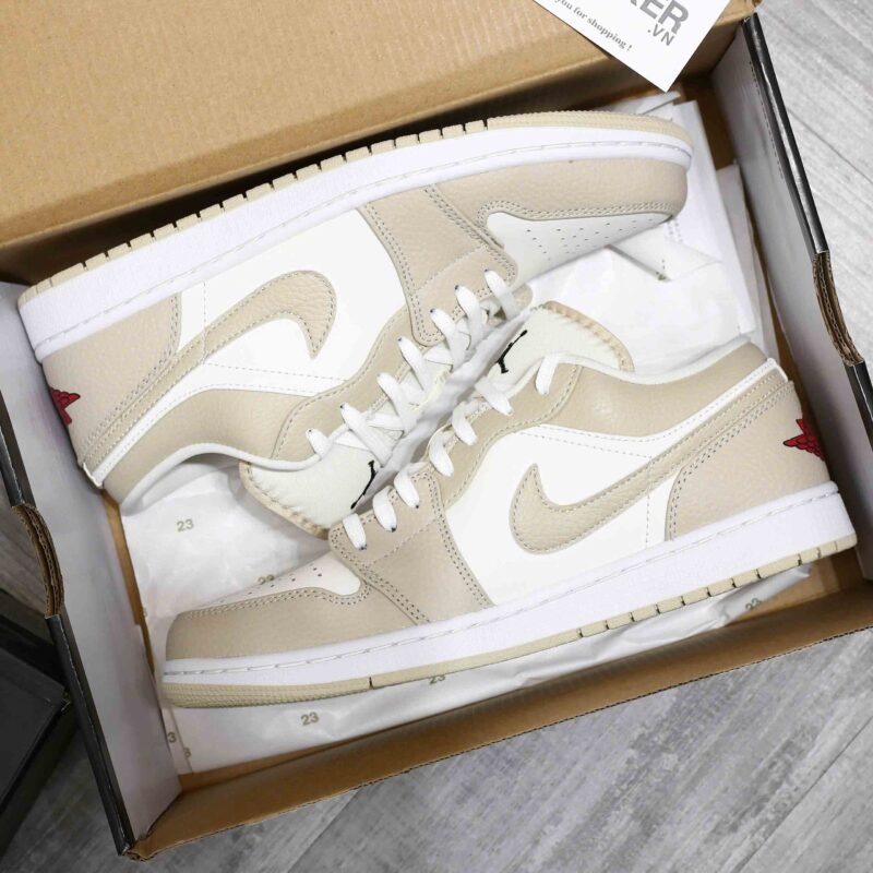 Giày Air Jordan 1 Low SE Heavy Tan Leather Best Quality