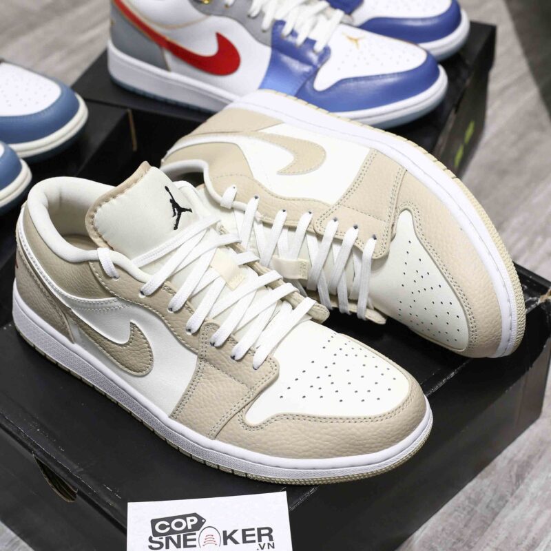 Giày Air Jordan 1 Low SE Heavy Tan Leather Best Quality