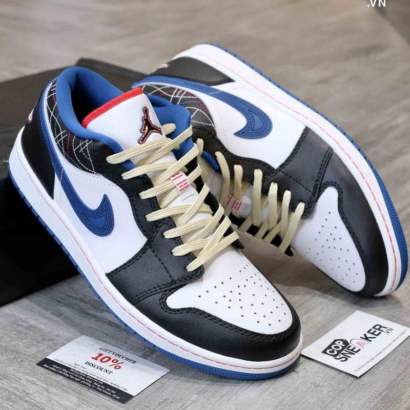 Giày Air Jordan 1 Low SE Industrial Blue Sashiko Best Quality