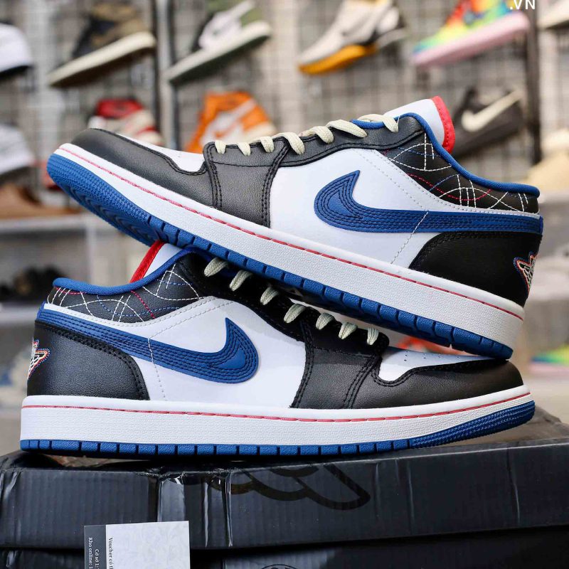 Giày Air Jordan 1 Low SE Industrial Blue Sashiko Best Quality