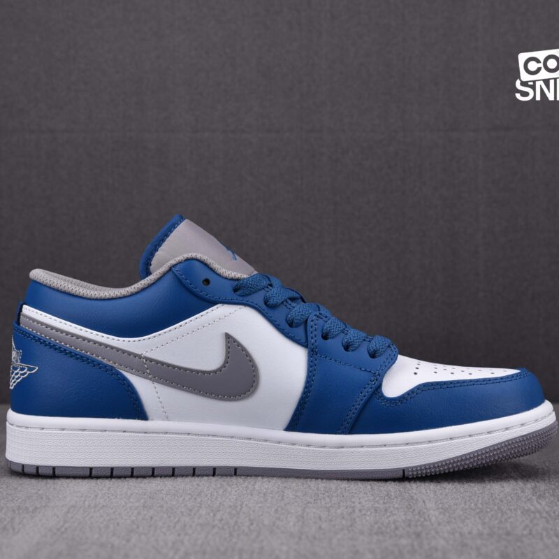 Giày Air Jordan 1 Low True Blue Cement Best Quality