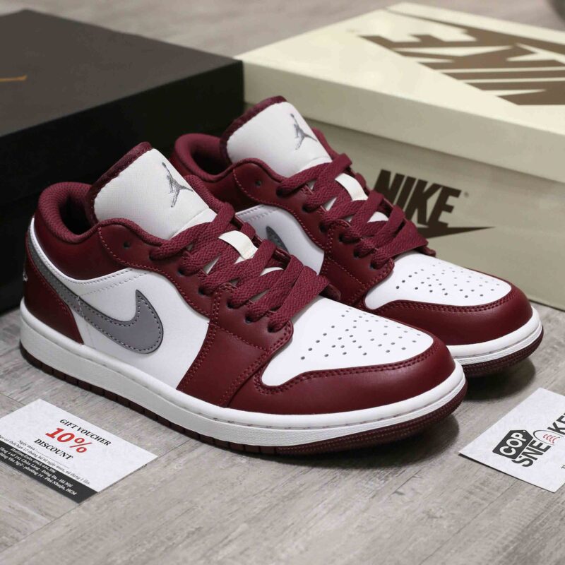 Giày Air Jordan 1 Low White Bordeaux Best Quality