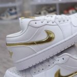 Giày Air Jordan 1 Low White Metallic Gold Best Quality