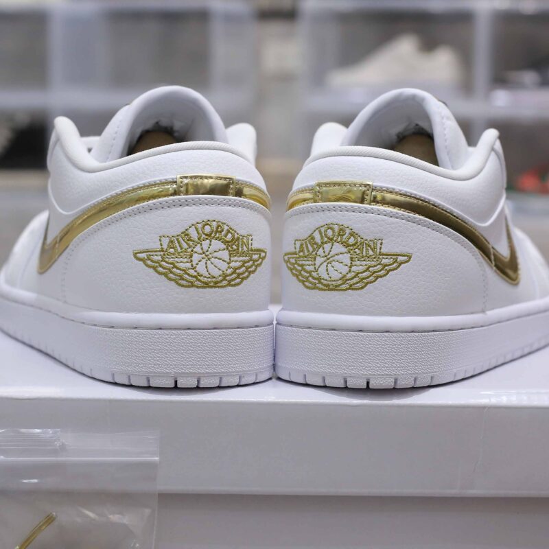 Giày Air Jordan 1 Low White Metallic Gold Best Quality