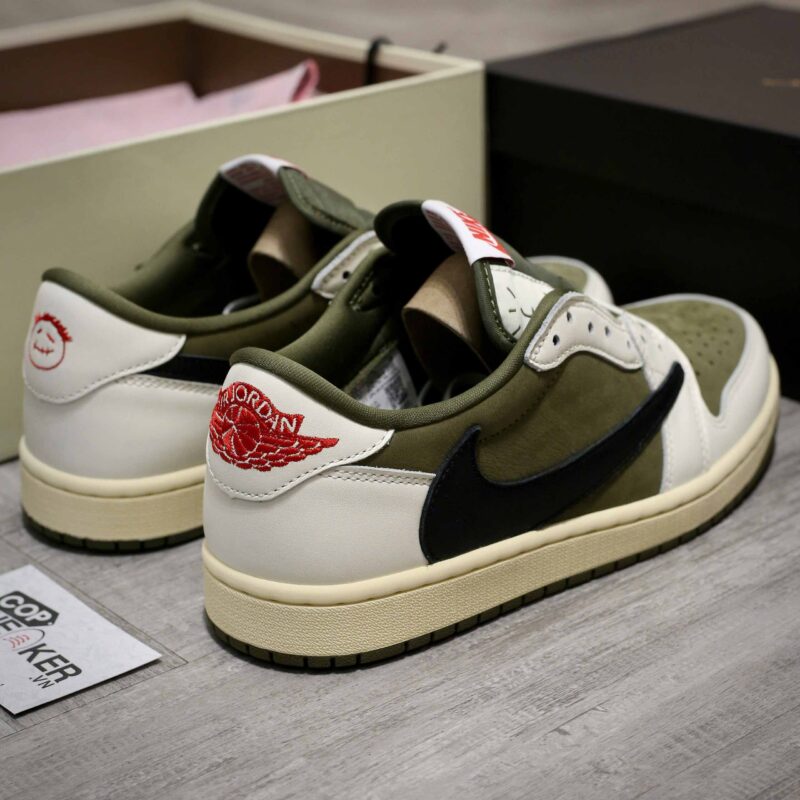 Giày Air Jordan 1 Low x Travis Scott ‘Medium Olive’ Best Quality