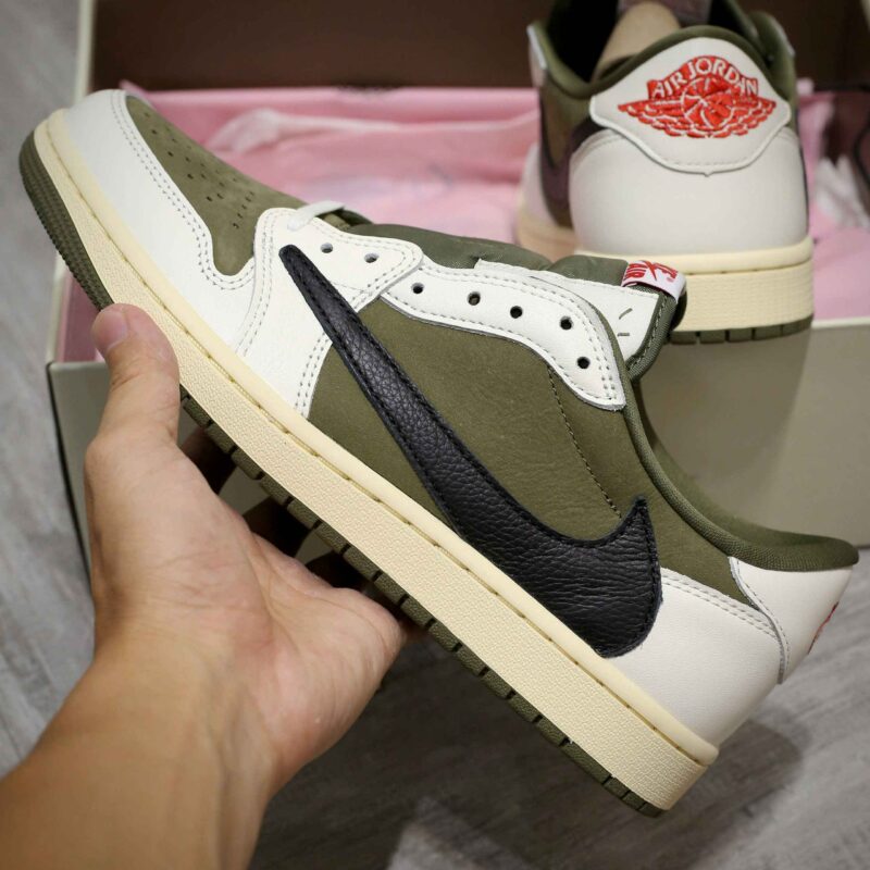 Giày Air Jordan 1 Low x Travis Scott ‘Medium Olive’ Best Quality