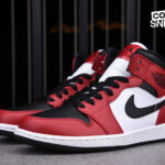 Giày Air Jordan 1 Mid Chicago Black Toe Best Quality