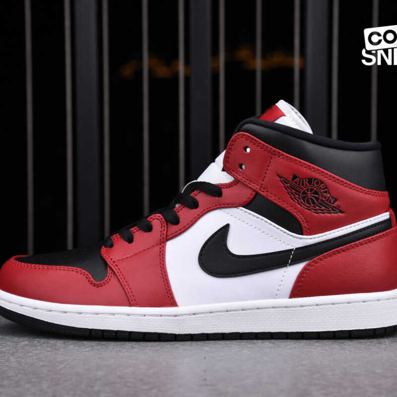 Giày Air Jordan 1 Mid Chicago Black Toe Best Quality