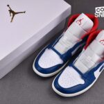 Giày Air Jordan 1 Mid French Blue Gym Red Best Quality