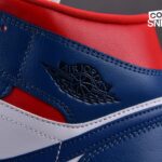 Giày Air Jordan 1 Mid French Blue Gym Red Best Quality