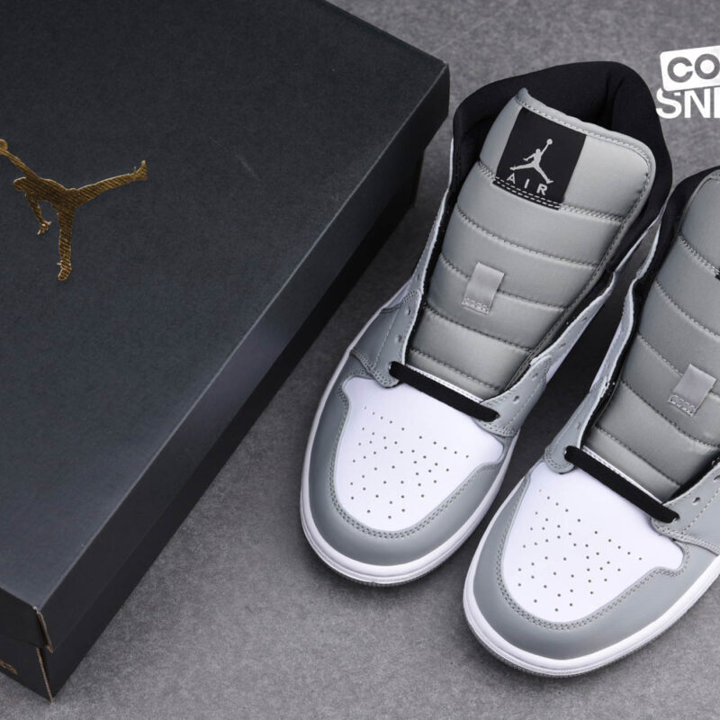 Giày Air Jordan 1 Mid ‘Light Smoke Grey’ V1 Best Quality