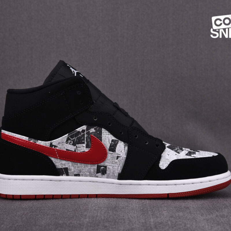 Giày Air Jordan 1 Mid Newspaper Best Quality