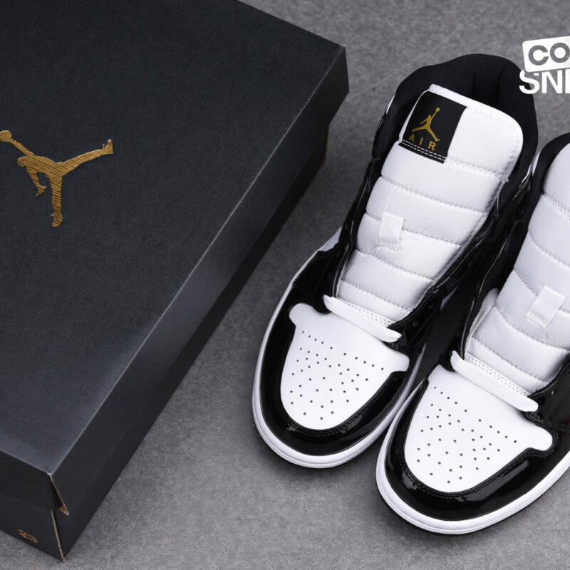 Giày Air Jordan 1 Mid Patent ‘Black Gold’ Best Quality