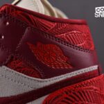 Giày Air Jordan 1 Mid SE Tiki Leaf Team Red (W) Best Quality