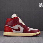 Giày Air Jordan 1 Mid SE Tiki Leaf Team Red (W) Best Quality