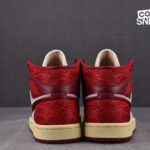 Giày Air Jordan 1 Mid SE Tiki Leaf Team Red (W) Best Quality