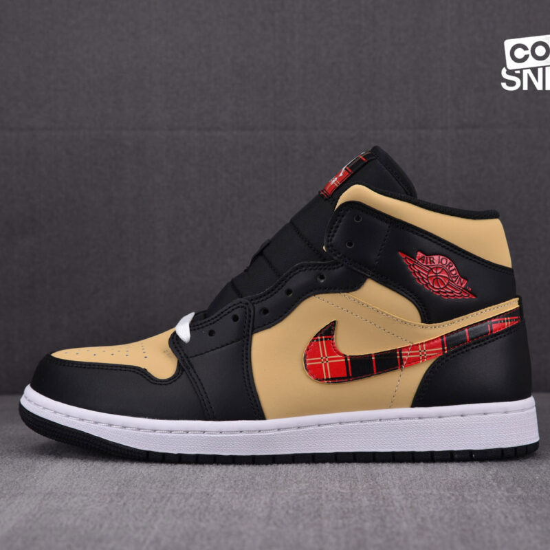 Giày Air Jordan 1 Mid ‘Tartan Swoosh’ Best Quality