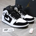 Giày Air Jordan 1 Mid Tuxedo White Black Best Quality