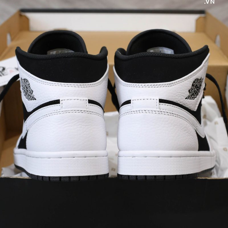 Giày Air Jordan 1 Mid Tuxedo White Black Best Quality