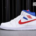 Giày Air Jordan 1 Mid ‘White Red Royal’ Best Quality