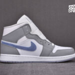 Giày Air Jordan 1 Mid Wolf Grey Aluminum Best Quality