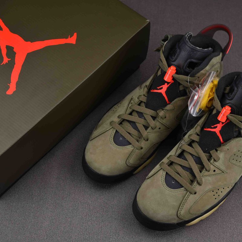 Giày Air Jordan 6 Retro Travis Scott OG Olive Best Quality