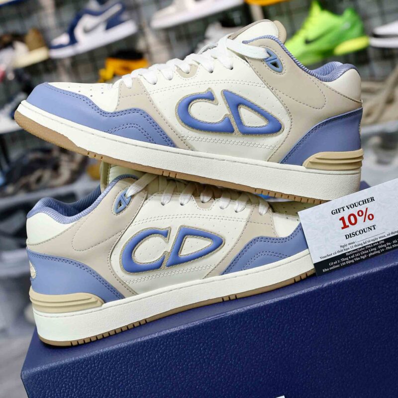 Giày Dior B57 Mid Blue Cream and Beige Suede Best Quality