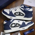 Giày Dior B57 Mid Navy Blue White Dior Oblique Jacquard Best Quality