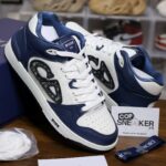 Giày Dior B57 Mid Navy Blue White Dior Oblique Jacquard Best Quality