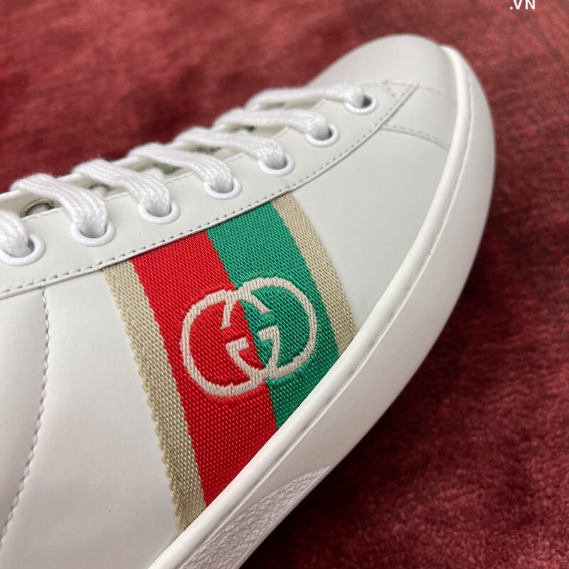 Giày Gucci Ace Elastic Web Interlocking GG White Best Quality