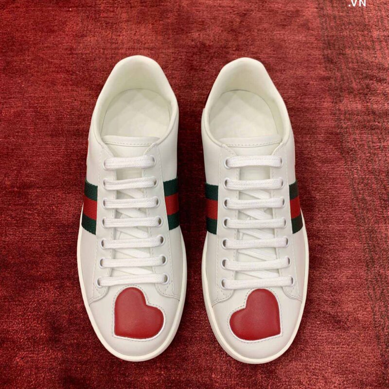 Giày Gucci Ace Embroidered Hearts Best Quality