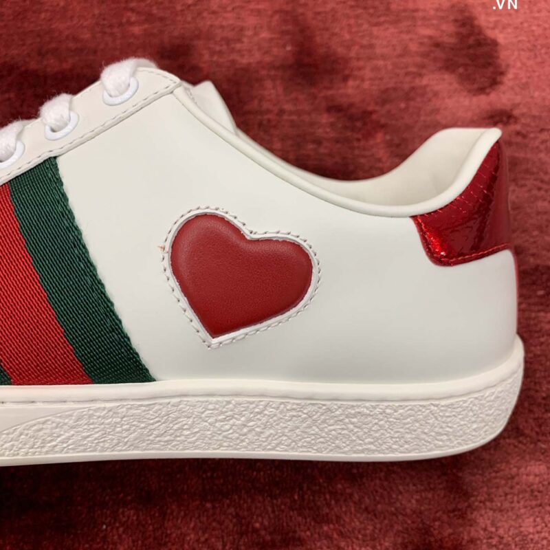 Giày Gucci Ace Embroidered Hearts Best Quality