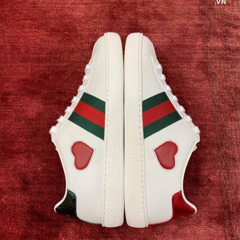 Giày Gucci Ace Embroidered Hearts Best Quality