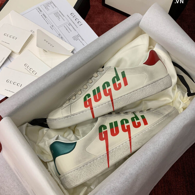 Giày Gucci Ace ‘Gucci Blade Distressed White Best Quality