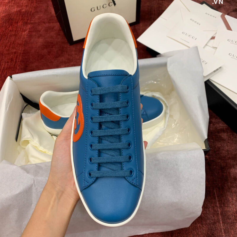 Giày Gucci Ace Interlocking GG Teal Best Quality