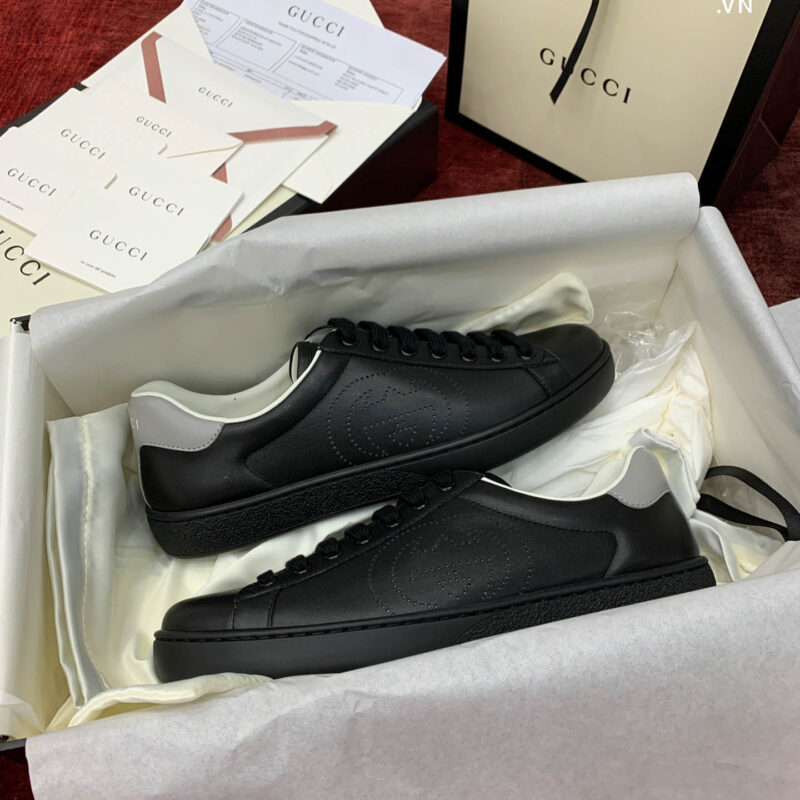 Giày Gucci Ace Sneaker with Interlocking G Black Best Quality